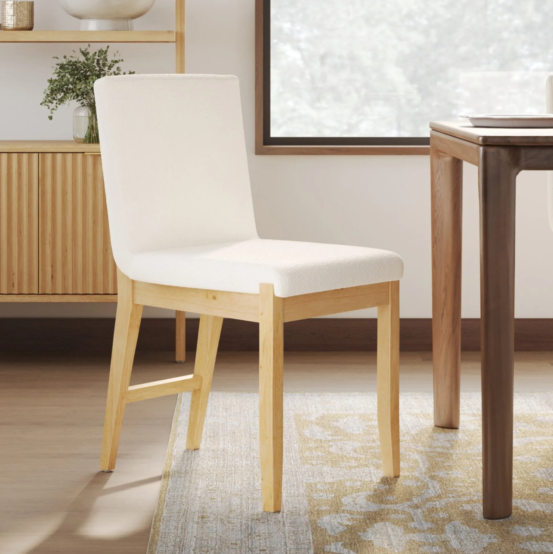 Exposed Back Dining Chair Brushed Warm Pine
