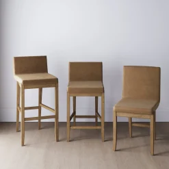 Exposed Back Dining Chair Brushed Light Brown
