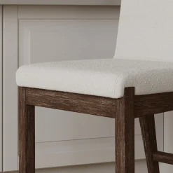 Exposed Back Dining Chairs Dark Brown (Set of 6)