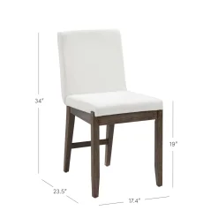 Exposed Back Dining Chairs Dark Brown (Set of 6)