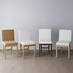 Exposed Back Dining Chairs Dark Brown (Set of 4)