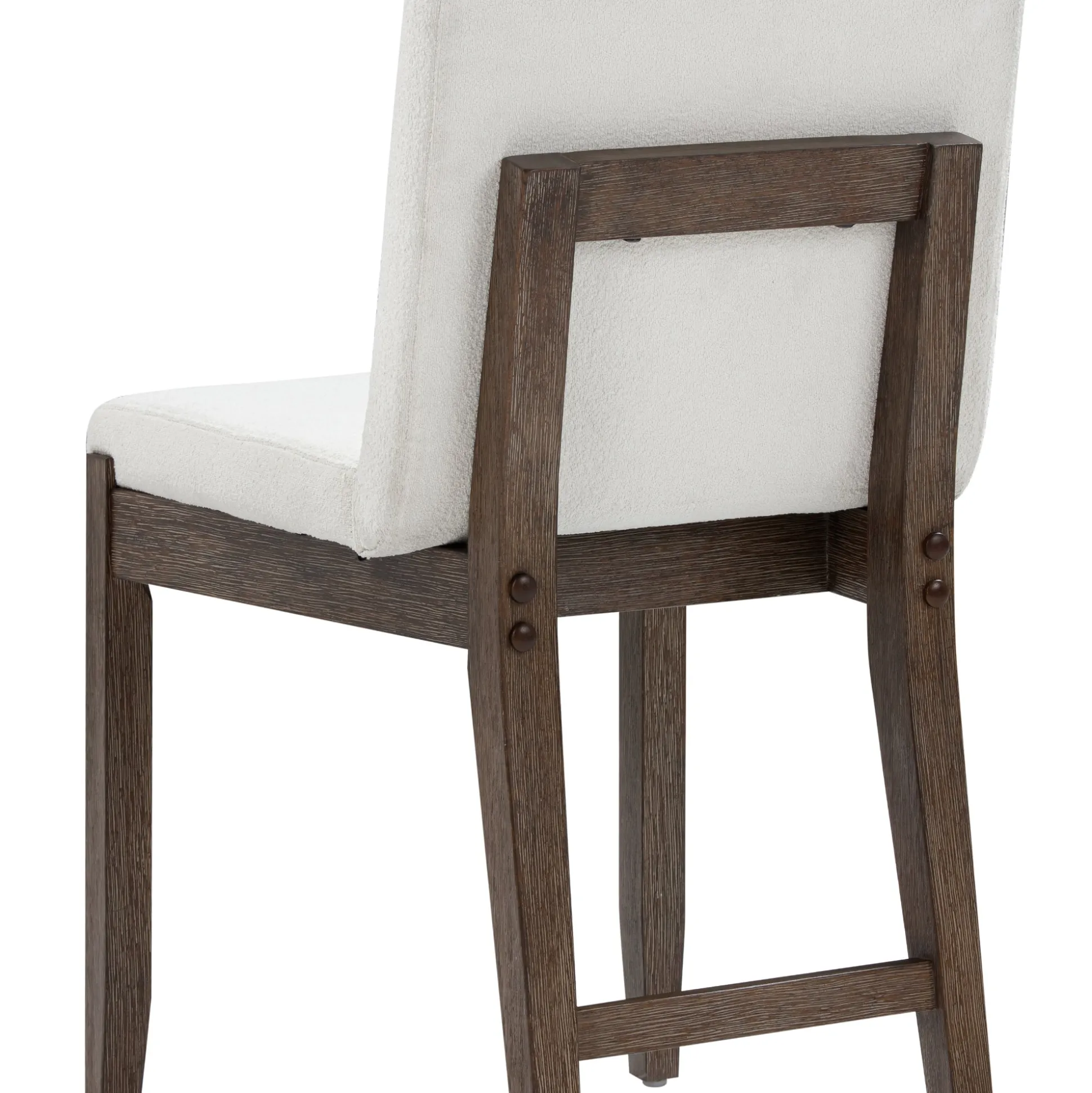 Exposed Back Dining Chairs Dark Brown (Set of 2)