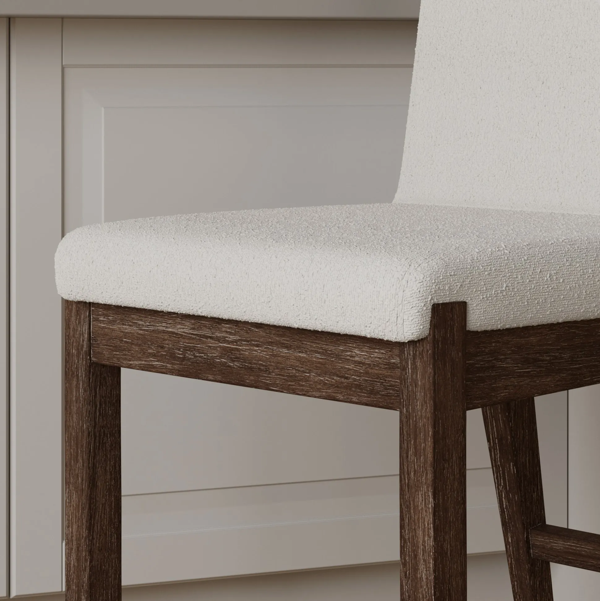 Exposed Back Dining Chairs Dark Brown (Set of 2)