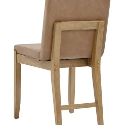 Exposed Back Dining Chairs Light Brown (Set of 6)