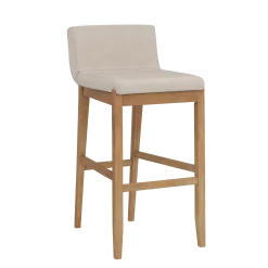 Exposed Wood Back Bar Stools Brown (Set of 3)