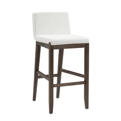 Exposed Wood Back Bar Stools Dark Brown (Set of 4)