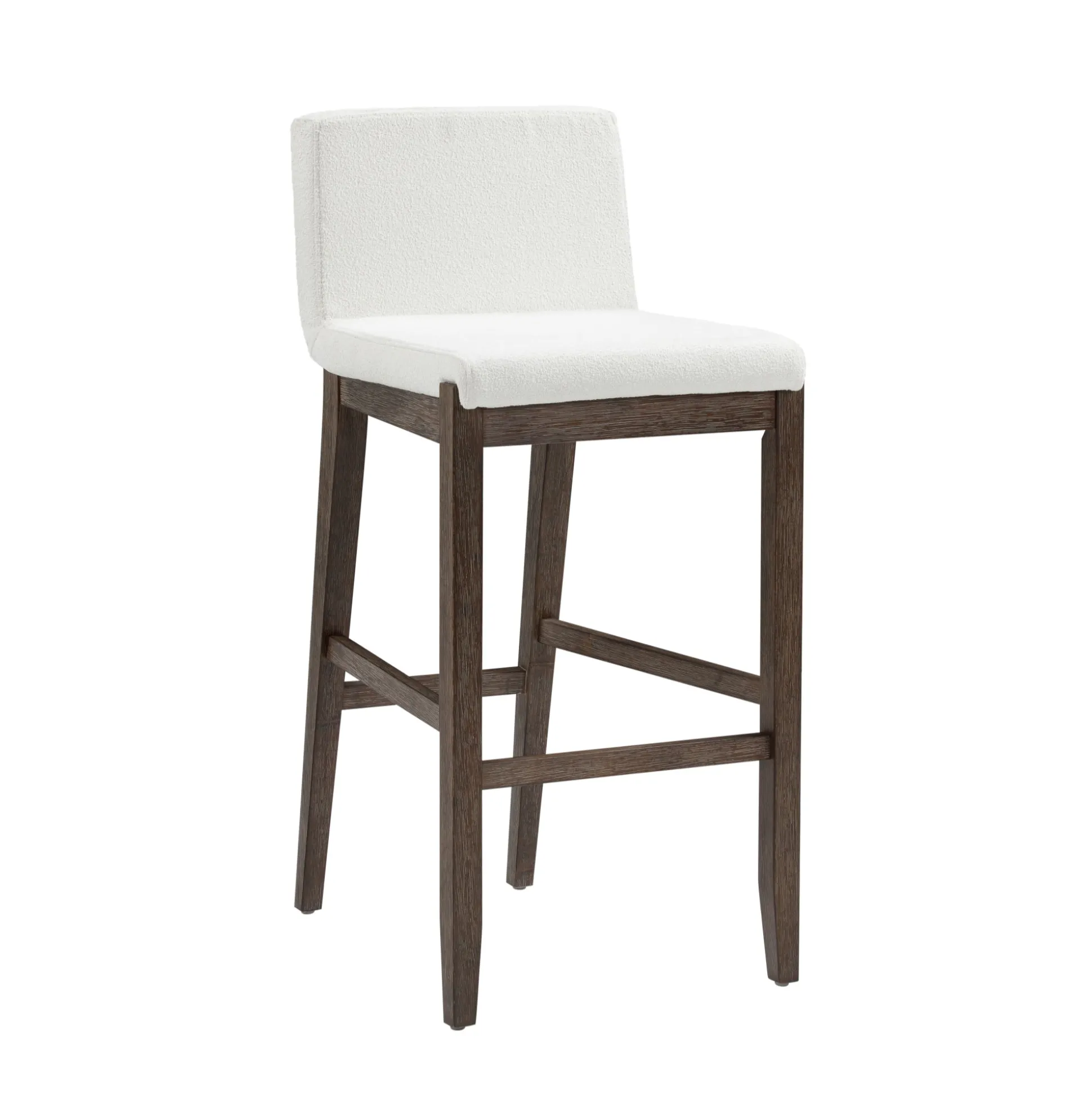 Exposed Wood Back Bar Stools Dark Brown (Set of 4)