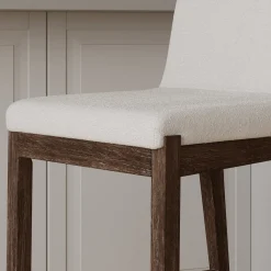 Exposed Wood Back Bar Stools Dark Brown (Set of 3)