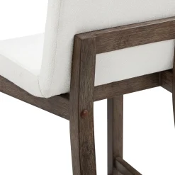 Exposed Wood Back Bar Stools Dark Brown (Set of 2)