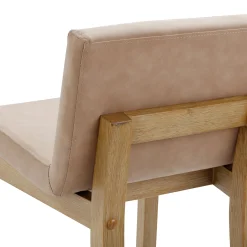 Exposed Wood Back Bar Stools Light Brown (Set of 4)