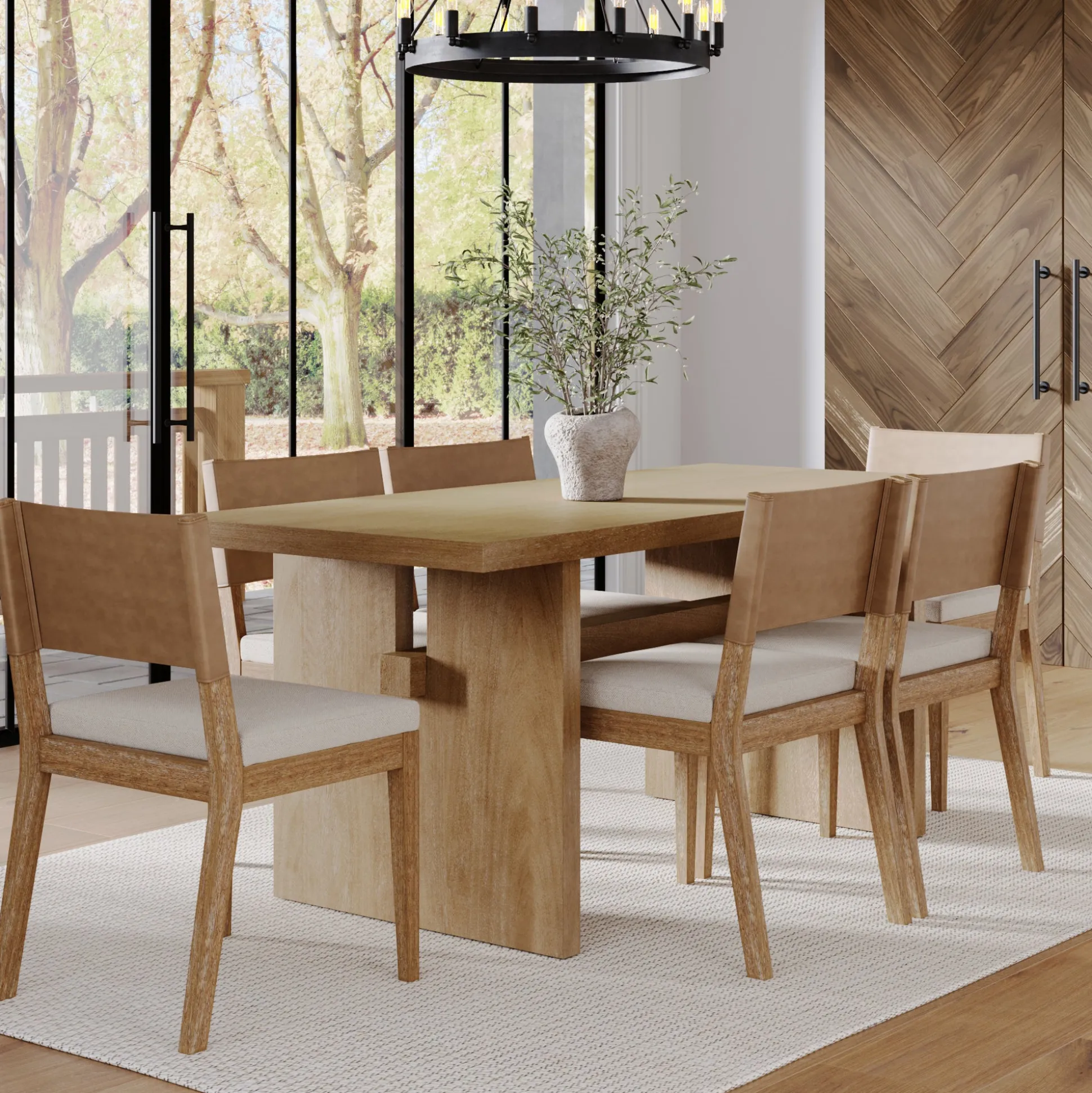 Farmhouse Dining Set (6 Chairs)