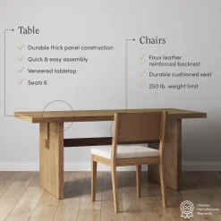 Farmhouse Dining Set (6 Chairs)