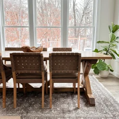 Faux Leather Dining Chairs Light Brown (Set of 2)