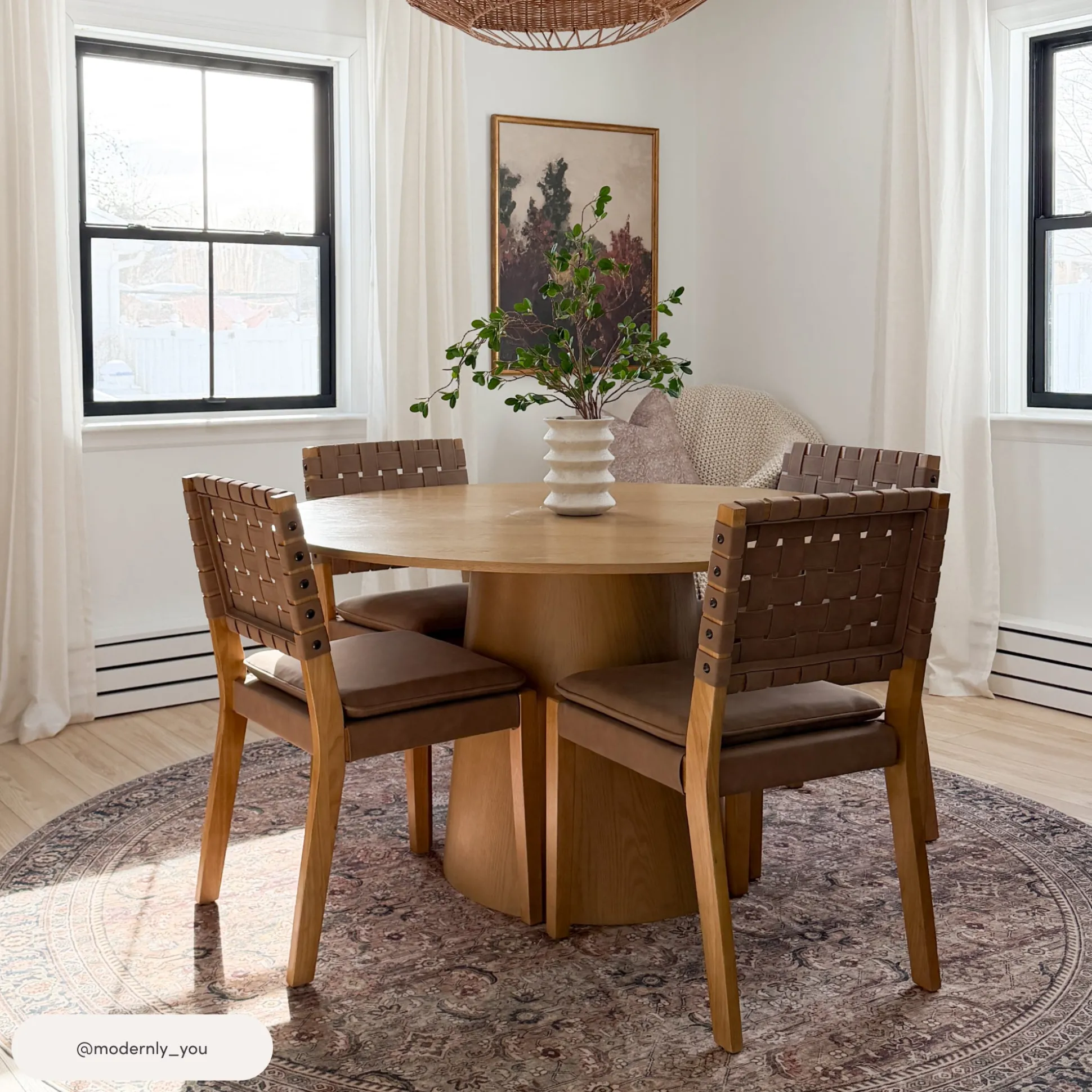 Faux Leather Dining Chairs Light Brown (Set of 2)