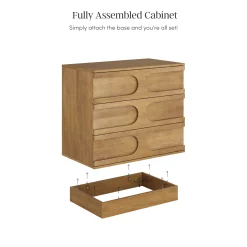Faux Leather King Bedroom Set with 2 Dressers & 2 Nightstands Light Brown