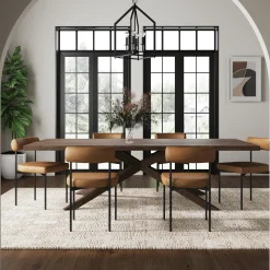 Faux Leather Modern Dining Chairs (Set of 6)