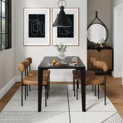 Faux Leather Modern Dining Chairs (Set of 4)