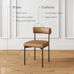 Faux Leather Modern Dining Chair (Set of 2)
