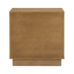 Geometric Wood Modern Nightstands Light Brown (Set of 2)