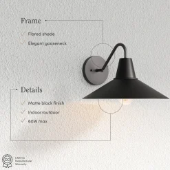 Indoor or Outdoor Metal Decorative Wall Light (Set of 2)