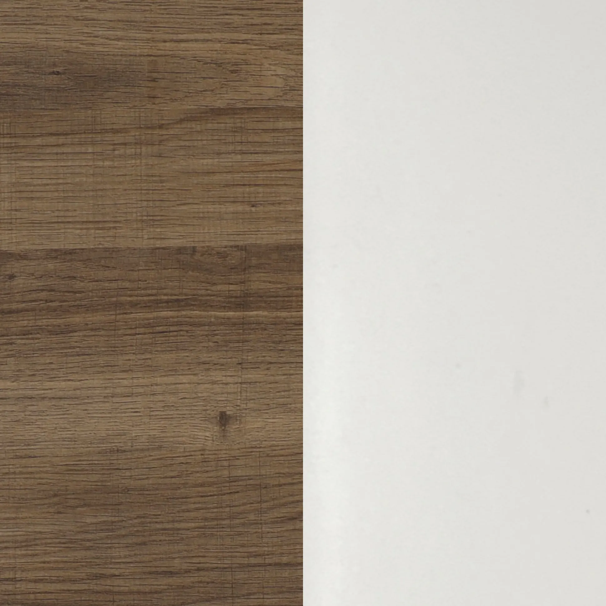 Ladder Bookshelf Oak Matte White Set of 2