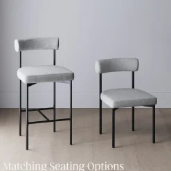 Metal Counter Height Bar Stools Gray (Set of 4)
