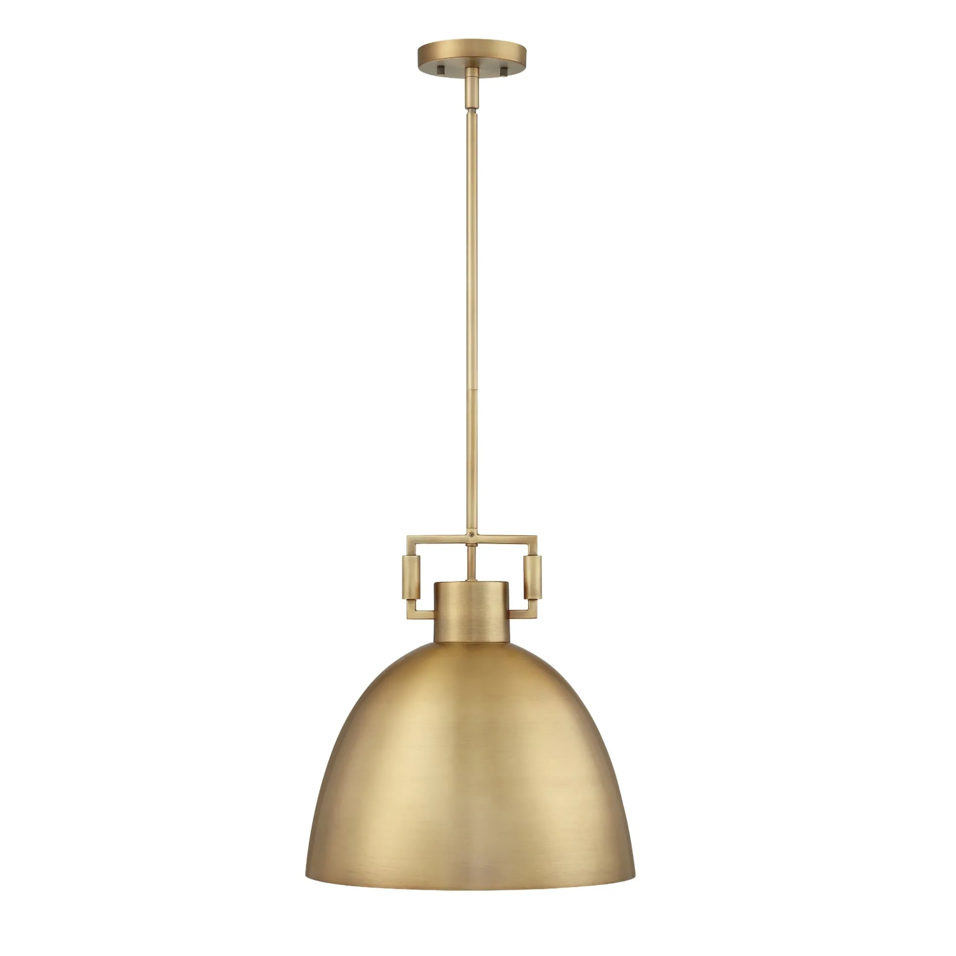 Metal Dome Shade Pendant Ceiling Light Brass