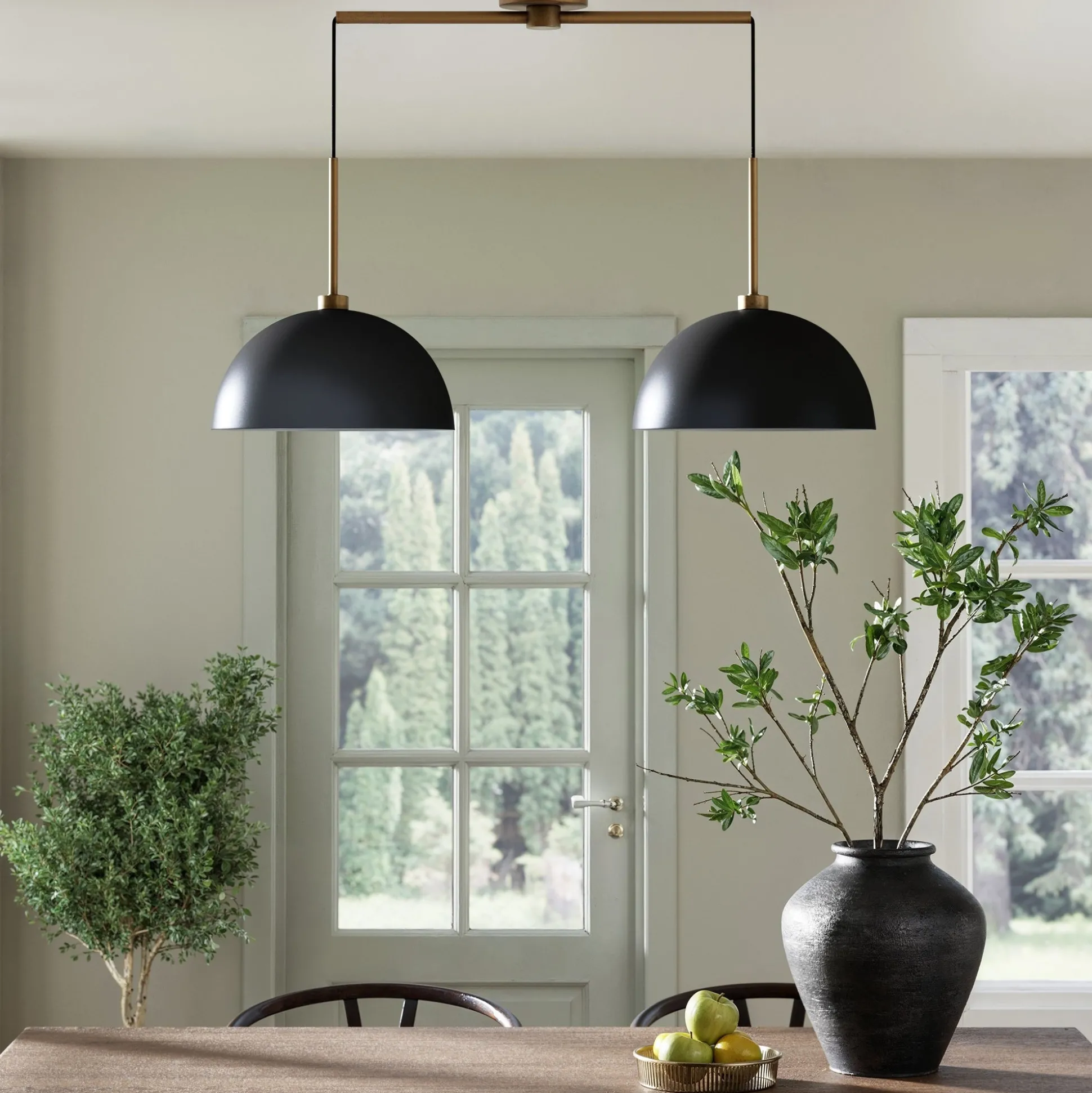 Metal Hanging Ceiling Pendant Light Black