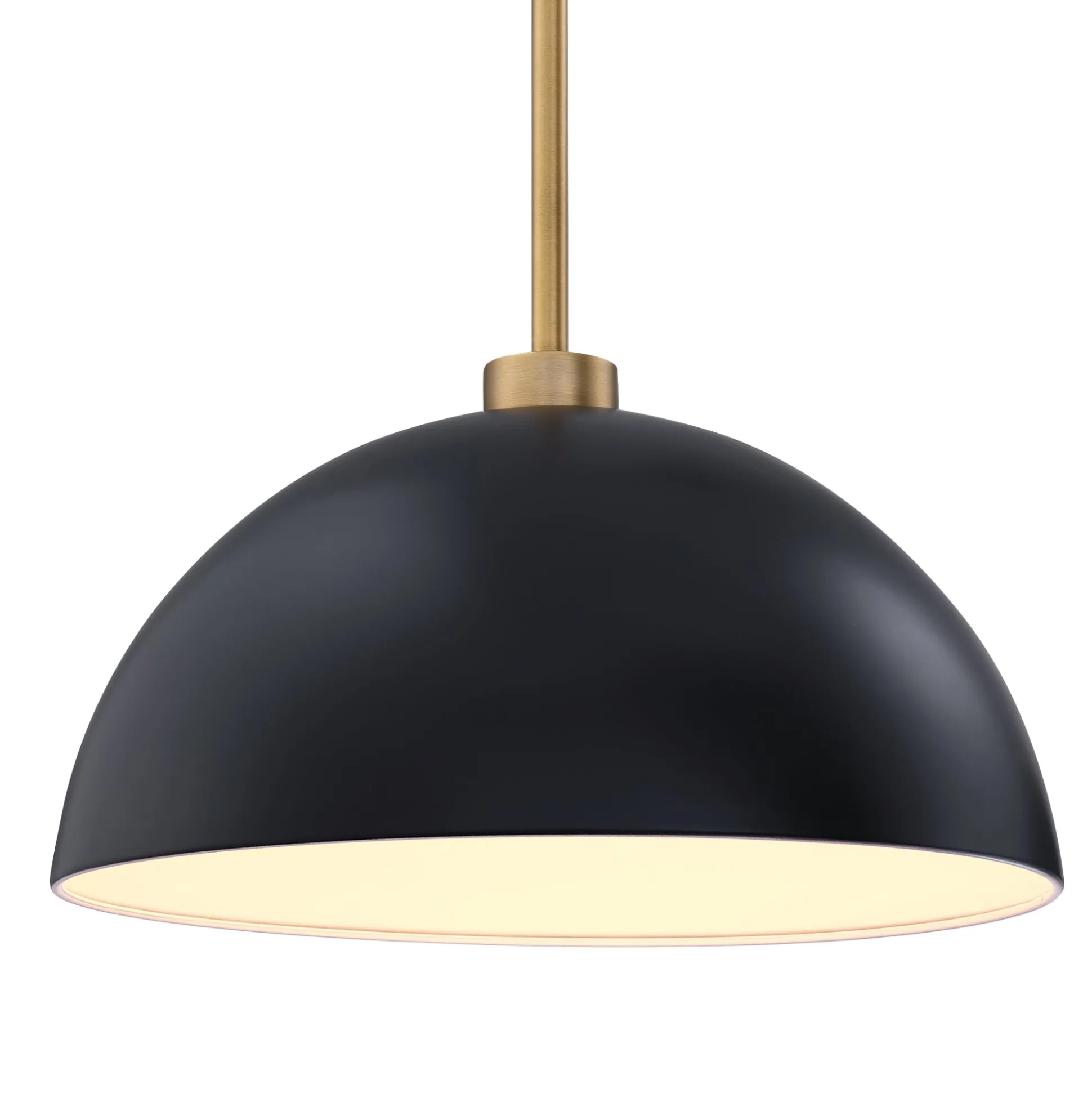 Metal Hanging Pendant Lights Black (Set of 2)