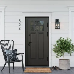 Metal Lantern Outdoor 2-Bulb Wall Light