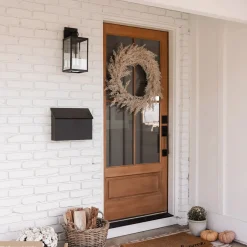 Metal Lantern Outdoor 2-Bulb Wall Light