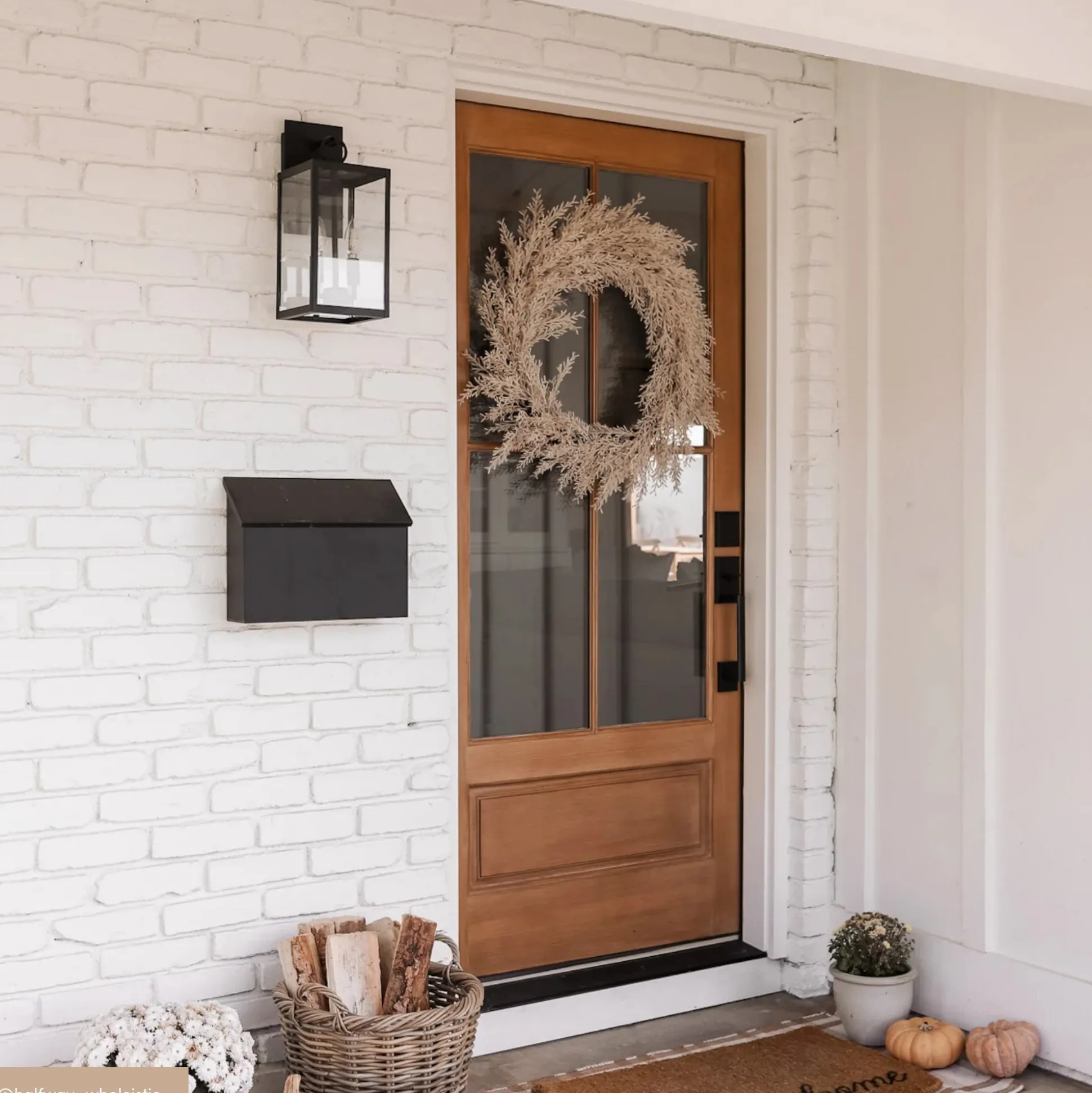 Metal Lantern Outdoor Wall Lights (Set of 2)