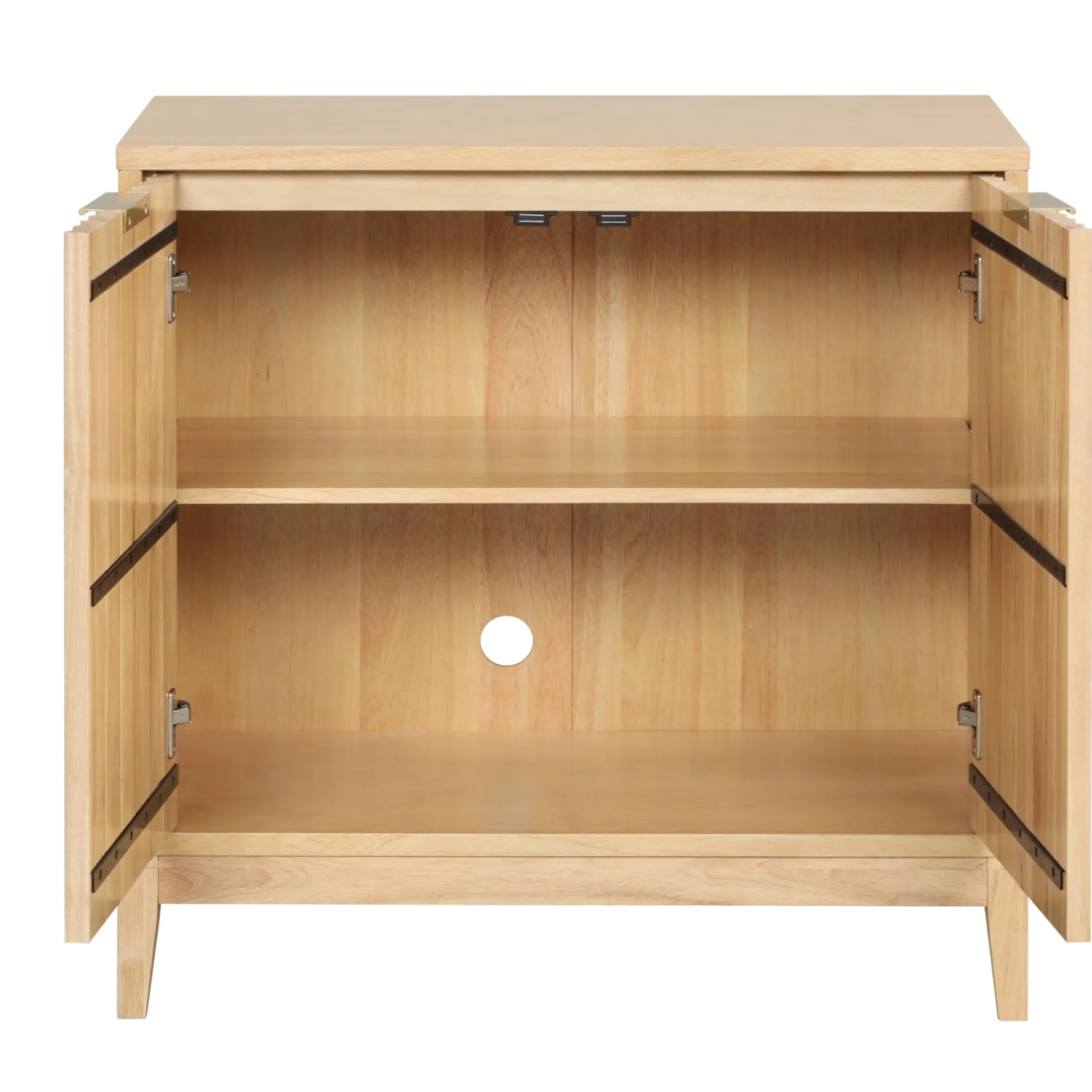Mid-Century Entertainment Center Warm Pine (2 Cabinets)