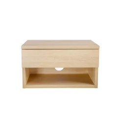 Mid-Century Floating Drawer Nightstand Light Oak
