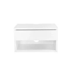 Mid-Century Floating Nightstands White (Set of 2)