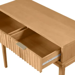 Mid-Century Fluted Console Tables (Set of 2)