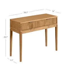 Mid-Century Fluted Console Tables (Set of 2)