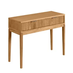 Mid-Century Fluted Console Tables (Set of 2)