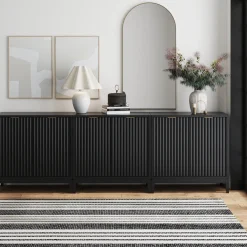 Mid-Century Fluted TV Console for TVs up to 75