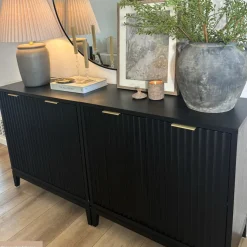 Mid-Century Fluted TV Console for TVs up to 75