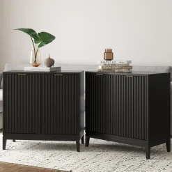 Mid-Century Fluted TV Console for TVs up to 65