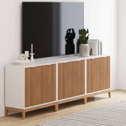 Mid-Century Fluted TV Console for TVs up to 75