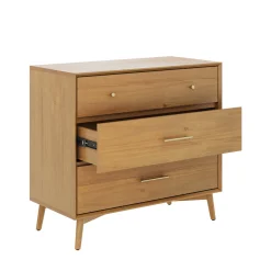 Mid-Century Modern Acacia 3 Drawer Dresser