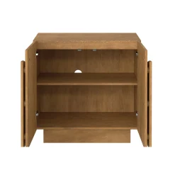 Mid-Century Modern Arched Entertainment Center (3 Cabinets)