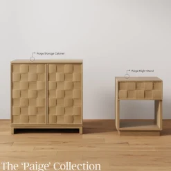 Mid Century Modern 1-Drawer Nightstand Set