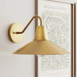 Mid-Century Modern Metal Vintaged Brass Wall Sconce