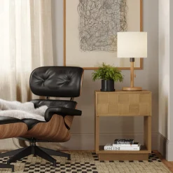 Mid Century Modern Nightstand with 1 Drawer