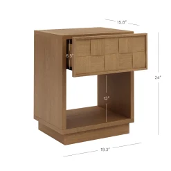 Mid Century Modern Nightstand with 1 Drawer