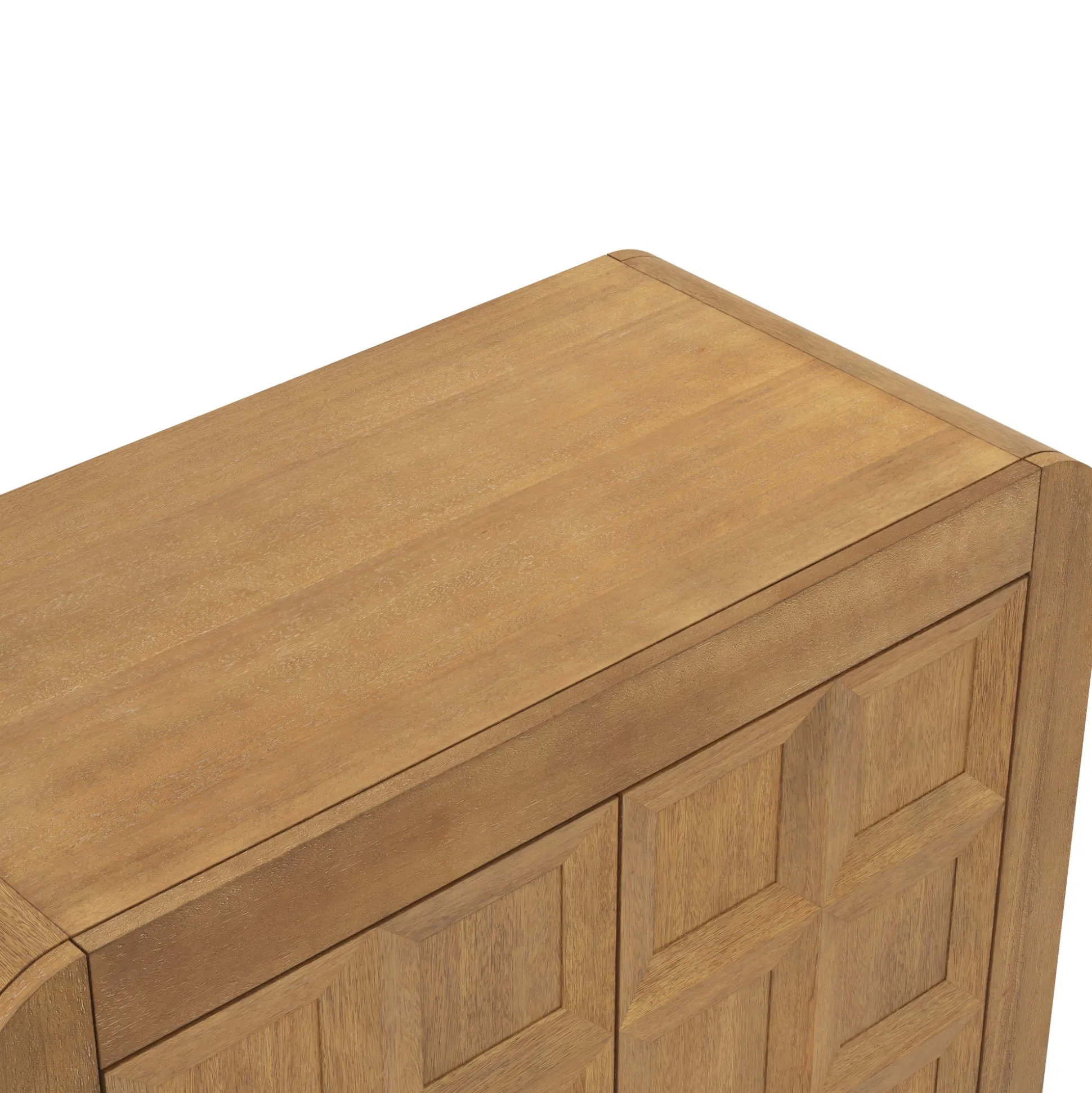 Mid Century Modern Wood Storage Cabinet Light Brown