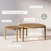 Mid-Century Round Nesting Coffee Table Set Light Brown